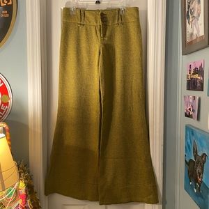 Free People Herringbone wide leg bell bottom pants